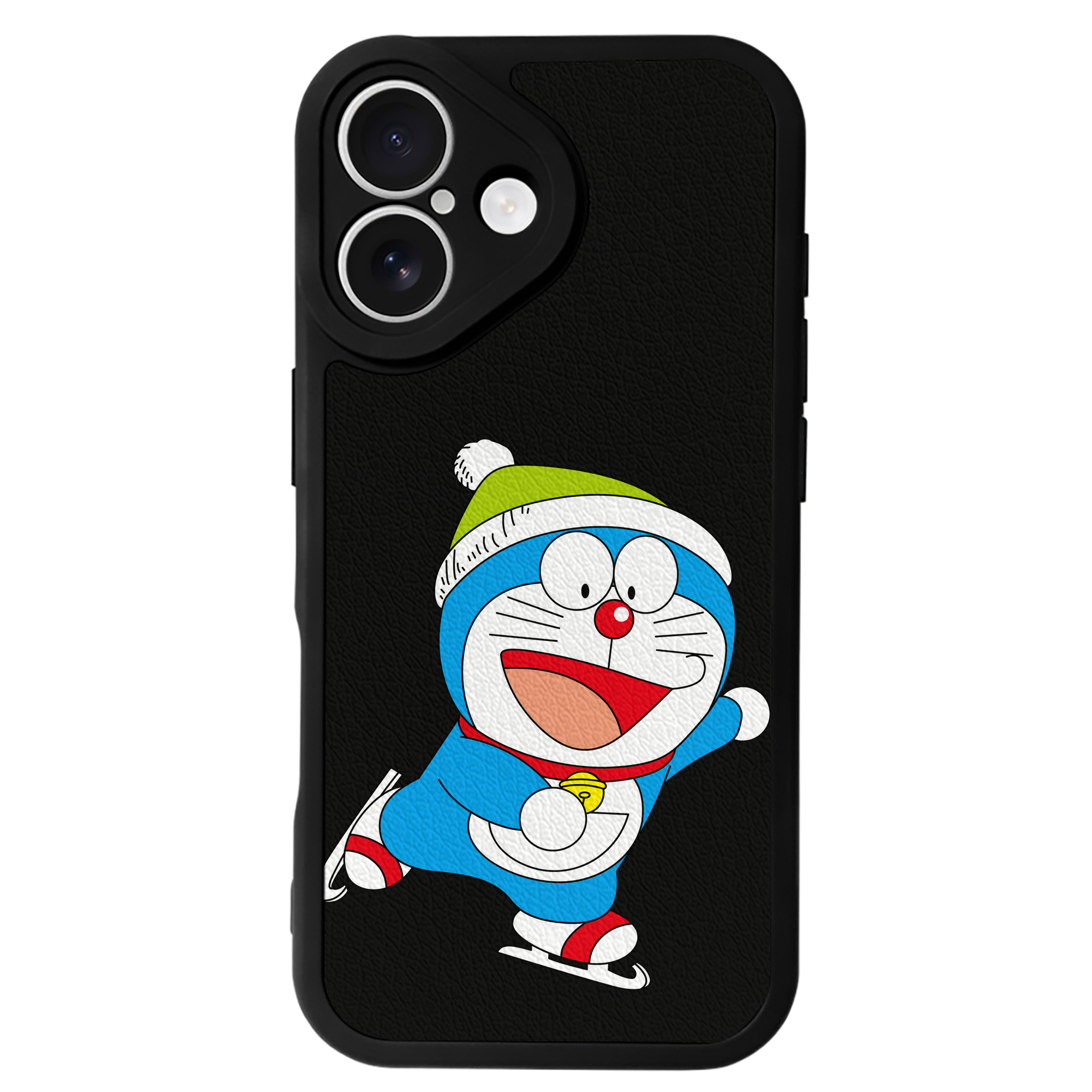 （画像用） ドラえもん Doraemon 【iPhone 16シリーズ対応】シリコンスマホケース（レザー調） 材質：シリコン